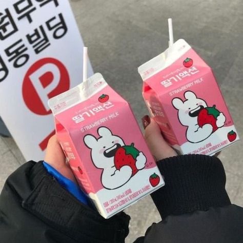 s💗 leyla on Twitter: "no thoughts head empty just want pretty strawberry food 😣🙁… " Strawberry Milk, Milk, Pink, White