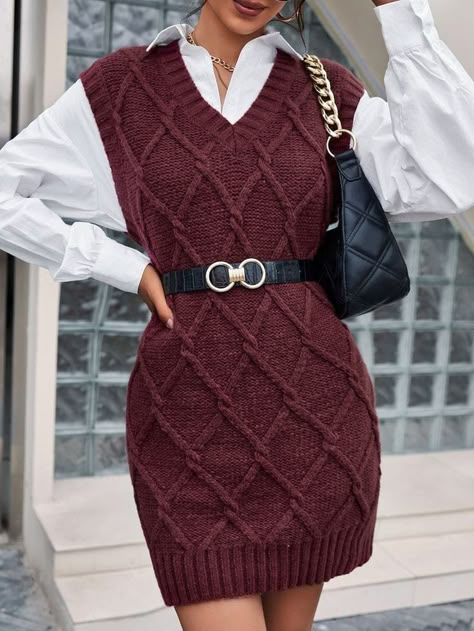 Outfit 2022, Plus Size Fall Fashion, Crochet Vest Pattern, Plus Size Outfit, Knit Sweater Vest, Womens Knit Dresses, Fashion Plus Size, Plus Size Fashion For Women, Knitting Women