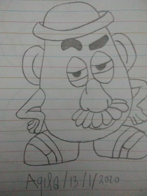 Cartoon Sketch, Pencil Drawings For Beginners, Mr Potato, Mr Potato Head, Potato Head, Graffiti Style Art, Cartoon Sketches, Design Drawings, Random Photos