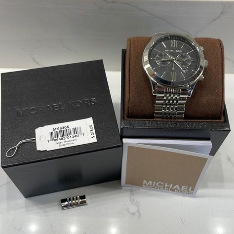 Michael Kors Mens Watch Model MK8305 Michael Kors Mens Watch, Michael Kors Mens, Mk Watch, The Watch, Watch Model, Michael Kors Watch, Watch Band, Watch Bands, The Face