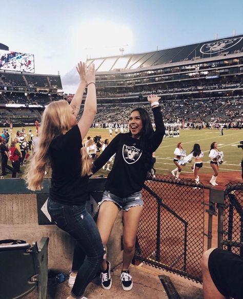 Raider Outfits For Women, Las Vegas Raiders Outfit Women, Raider Game Outfit Women, Raiders Game Outfit Women, Raiders Outfits For Women, Raiders Cheerleaders, Oakland Raiders Fans, Raiders Nation, Raiders Baby