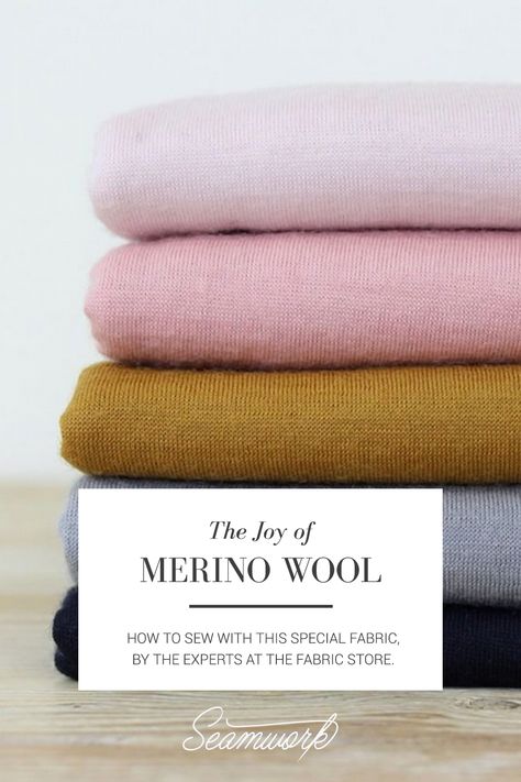 The Joy of Merino Wool  |  Seamwork Magazine Jersey Fabric Projects, Merino Wool Fabric, Merino Wool Dress, Merino Wool Clothing, Garment Sewing, Wing Shoes, Red Wing Shoes, Wool Clothing, Red Wing