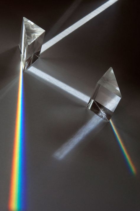 You’ve Never Seen Science Experiments Look Quite Like This | Light refracts and disperses through prisms in a white box, showing the visible color spectrum (red, orange, yellow, green, blue, violet). The separate of white light into these colors, called dispersion, happens when light waves pass through a transparent optical element, like this prism. | Credit: Laura Skinner | From Wired.com Prism Of Light, Shadow Experiments, Light Prism, Light Experiments, Refracted Light, Visible Light Spectrum, Lemon Uses, Light Spectrum, Refraction Of Light