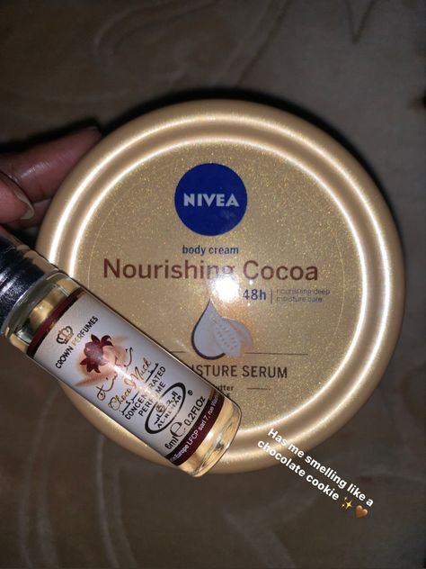 Cocoa Butter Perfume, Cocoa Perfume, Nivea Body Oil, Cocoa Butter Body Cream, Scent Combinations, Nivea Cream, Coco Butter, Shower Skin Care, Body Smells