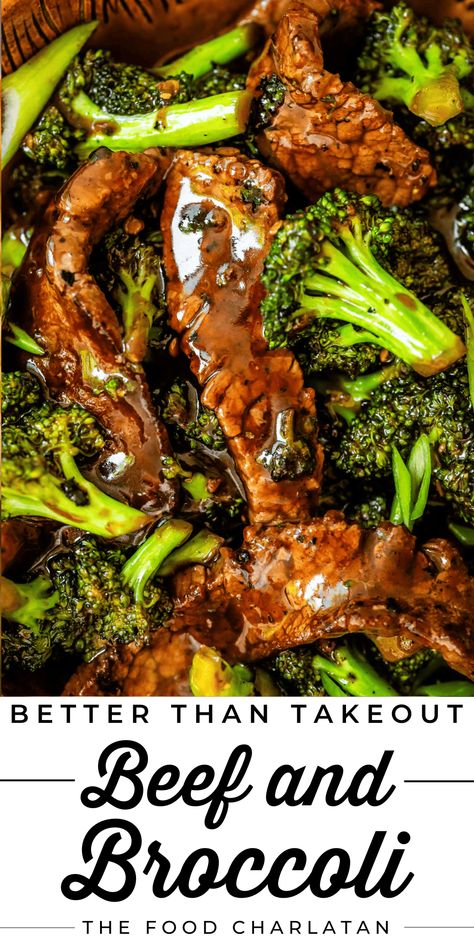 Beef and Broccoli from The Food Charlatan. Beef and Broccoli can be so hit and miss, right? Sometimes it's transcendent, other times it's gloopy and chewy. I've found the secrets! If you're a Chinese food lover, make this easy homemade Beef and Broccoli recipe for a healthy dinner that's fast and cheap! A few Asian pantry staples are all you need to make this stir fry that's better than takeout. A healthy, one-pan meal, done in less than an hour! Perfect for busy weeknights. My kids love it. Korean Beef With Broccoli, Teriyaki Steak And Broccoli, Flank Steak Beef And Broccoli, Better Than Takeout Beef And Broccoli, Beef And Broccoli Stir Fry Marinade, Pf Changs Beef And Broccoli Recipe, Beef Squares Recipes, Blackstone Beef And Broccoli, Beef And Broccoli Sheet Pan Dinner