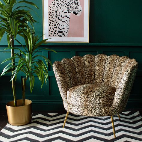 Leopard Print Furniture, Leopard Print Chair, Leopard Home Decor, Leopard Print Decor, Leopard Chair, Maximalist Living Room, Quirky Furniture, Furniture For Living Room, Unique Homewares