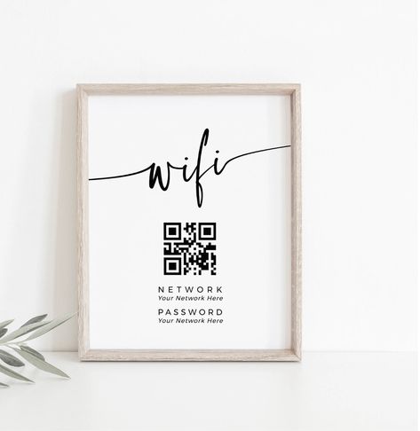 No Wifi Sign, Wifi Qr Code Sign, Wifi Qr Code, Wifi Code, Airbnb House Rules, Holiday Journal, Wifi Password Sign, Qr Code Sign, Tree Wedding Invitations