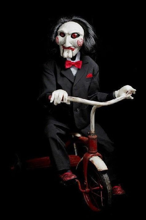 "Saw" doll Lets Play A Game Meme, Jigsaw Doll, Horror Villians, Freddy Krueger Art, Billy The Puppet, Jigsaw Saw, Saw Film, Movie Collage, Lets Play A Game