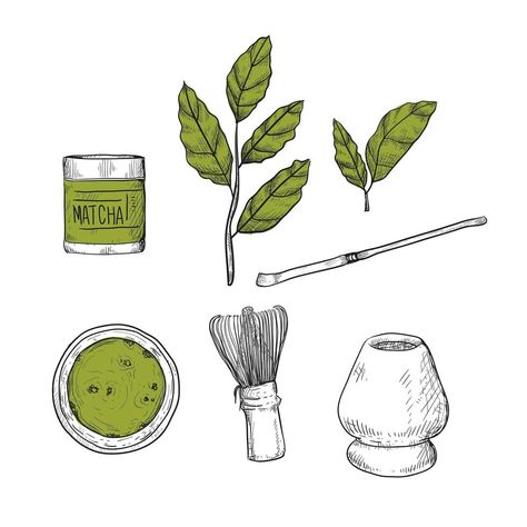 Loyalty Card Design, Tea Illustration, The Matcha, Matcha Set, Presentation Styles, Tea Art, Loyalty Card, Matcha Tea, Matcha Latte