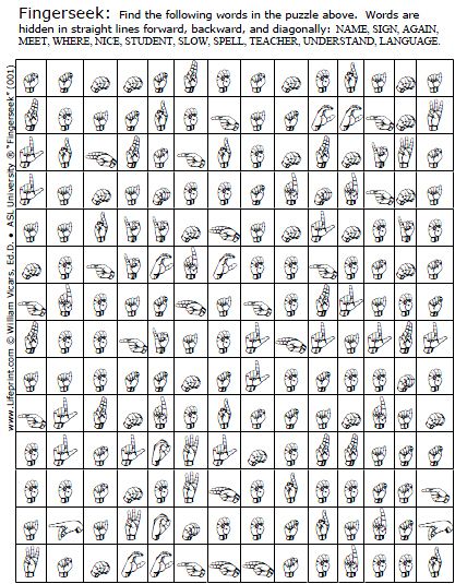 "Fingerseeks" American Sign Language (ASL) Word Search Game - practice recognizing fingerspelling alphabet Sign Language Games, Asl Words, Sign Language Lessons, Sign Language Interpreter, Sign Language Words, British Sign Language, Asl Learning, Asl Sign Language, Sign Language Alphabet