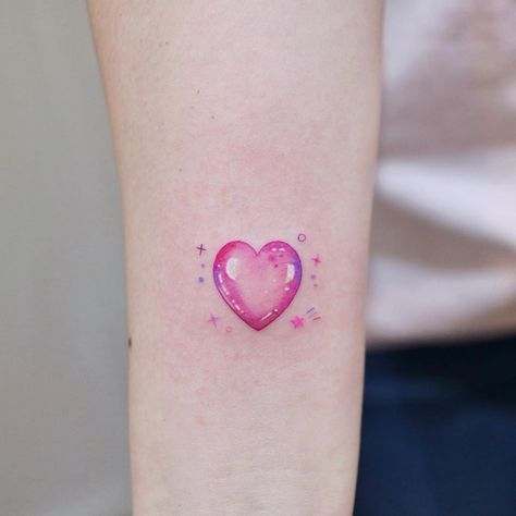 Bubble Tattoo Ideas, Bubble Tattoo, Tattoo Mini, Gem Tattoo, Bubble Bubble, Mini Tattoo, Mini Tattoos, Tattoo You, Heart Art