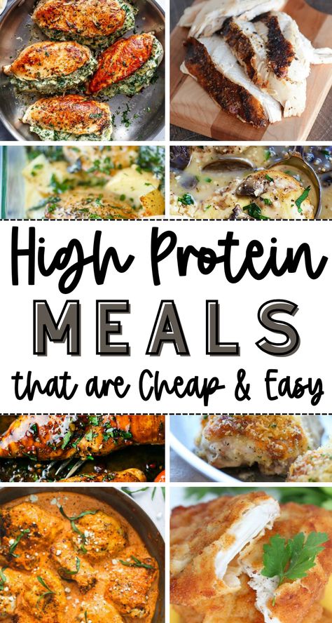 These high protein low carb meals are perfect for meal planning and busy families. Many of them are healthy low carb dinners that will appeal to each family member. Cheap High Protein Dinner Recipes, Frugal High Protein Meals, Healthy Meals Low Carb High Protein, Protein Fat Carb Meals, Low Cal Family Dinner, High Protein Low Carb Family Dinners, Easy Low Carb High Protein Dinner, Protein Heavy Meals Dinners, High Protein Comfort Meals