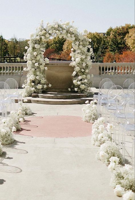 Modern Fall Wedding, Floral Arch Wedding, White Wedding Theme, Aisle Flowers, Wedding Ceremony Arch, Wedding Arch Flowers, Arch Flowers, Wedding Aisle Decorations, Modern Fall