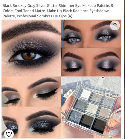 Makeup For Gray Eyes, Brown Smokey Eye Tutorial, Makeup Looks Winter, Smokey Eyes Tutorial, Smokey Eye Makeup Steps, Party Makeup Tutorial, Smokey Eye Easy, Shimmer Eye Makeup, Natural Smokey Eye