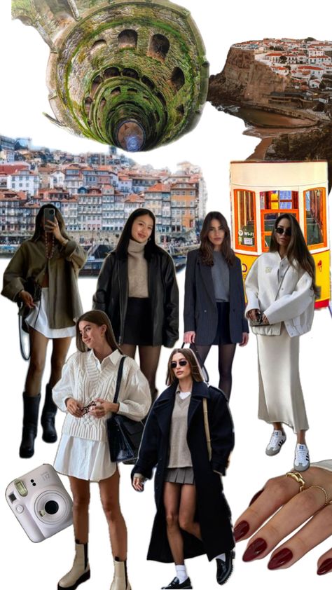 Portugal March Outfit, Portugal Winter Outfit, Portugal Outfits Winter, Portugal Winter, Portugal Outfits, March Outfits, Winter Trip, Winter Inspo, Porto Portugal