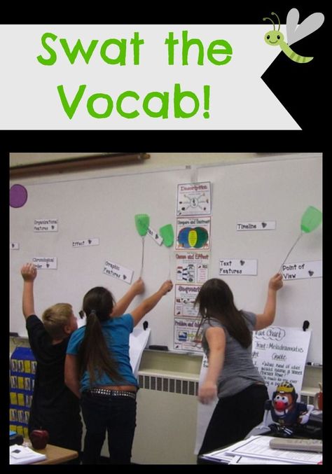 A fun and easy vocabulary game to play with your students! Arabic Activities, Vocabulary Ideas, Vocab Activities, Speaking Games, Fly Swatters, Vocabulary Strategies, Grammar Games, Language Classroom, Teaching Fractions