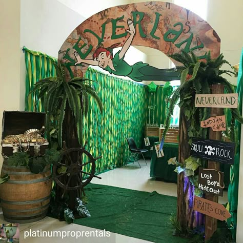 Ball Themes Ideas, Fairytale Homecoming, Peter Pan Trunk Or Treat, Peter Pan First Birthday, Peter Pan Crafts, Hoco Decorations, Baby Shower Mood Board, Kids Camp Ideas, Peter Pan Halloween