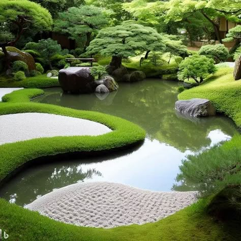 Koi pond design ideas Transform Your Outdoor Space with These 5 Stunning Koi Pond Design Ideas 4 Japanese Garden Island, Japanese Pond Garden, Meditation Gardens, Pond Design Ideas, Japanese Water Gardens, Japanese Pond, Japanese Water Garden, Small Backyard Ponds, Koi Pond Design