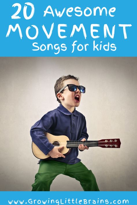 20 Awesome movement songs for kids Movement Songs For Preschool, Teletherapy Activities, Kids Songs With Actions, Movement Songs, Learn Through Play, Sensory Motor, Fine Motor Activities For Kids, Songs For Kids, Toddler Classroom