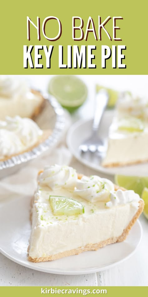 This no bake key lime pie is smooth and creamy. It doesn’t require any baking and is a refreshing dessert that is easy to make. It is only 4 ingredients and also doesn’t require any eggs. It is great to serve at events and gatherings. This no bake key lime pie is one of my favorite no bake desserts to make in the summer. Keylime Pie Bars Recipe, Kie Lime Pie Recipes, No Bake Key Lime Pie, Dessert List, No Bake Key Lime, Key Lime Pie Bars, Cool Whip Desserts, Key Lime Pie Recipe, Cafe Recipes