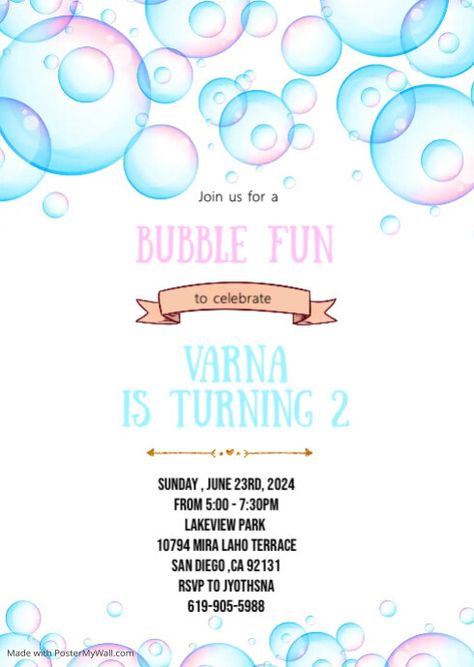 Bubble fun birthday party invitation Social Post | PosterMyWall Birthday 15, Bubble Birthday, Bubble Fun, Effective Marketing Strategies, Fun Birthday Party, Photo Website, Social Post, Online Ads, Email Templates