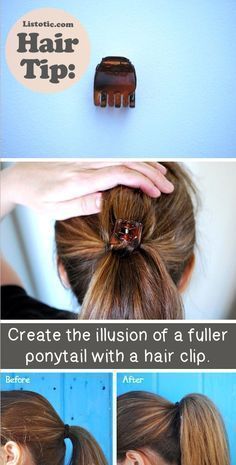 Tricks and tips to making a fuller pony tail. Get simple instructions on getting your perfect pony. Hair tips and beauty tips. 20 Of The Best Hair Tips You'll Ever Read. #hairtips #hair #ponytail #bestponytail Fuller Ponytail, A Ponytail, Great Hair, Hair Today, Hair Dos, Hair Skin, Pretty Hairstyles, Hair Hacks, Hair Tutorial