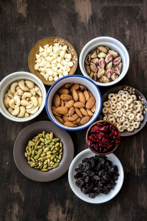 Healthy Trail Mix Recipe - Shweta in the Kitchen Healthy Trail Mix Recipes, Trail Mix Recipe, Healthy Trail Mix, Trail Mix Recipes, Dried Fruit Mix, Popular Snacks, Good Foods To Eat, Health Breakfast, Trail Mix