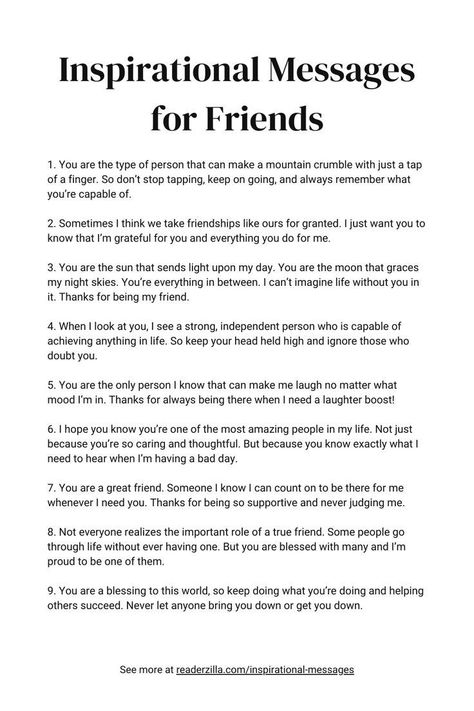 Touching Message For A Friend, Meaningful Messages To Friends, Message To A Friend Friendship, Friendship Forever Quotes, Sweet Things To Say To Your Friend, Positive Messages For Her, Text About Friends, Beautiful Messages For Friends, Motivational Messages For Friends