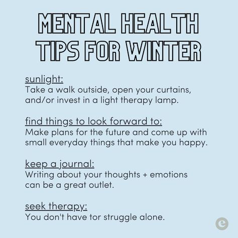 Seasonal Affective Quotes, Seasonal Affective, Seasonal Affective Tips, Winter Health, Healthy Coping Skills, Counseling Psychology, Mental Health Facts, Mental Health Support, Health Facts