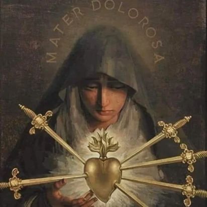 The Chaplet of Seven Sorrows | Plot Line and Sinker (Ellen Gable, Author) Dark Catholicism, Catholic Guilt, 7 Sorrows Of Mary, Spanish Gothic, Icon Corner, Jesus In The Temple, St Bridget, Mary Art, Catholic Statues