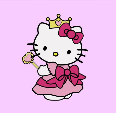 Hello Kitty Crown, Sticker Album Diy, Hello Kitty Princess, Valentines Day Cards Diy, Happy Birthday Drawings, Cake Background, Quinceanera Gifts, Hello Kitty Imagenes, Princess Kitty