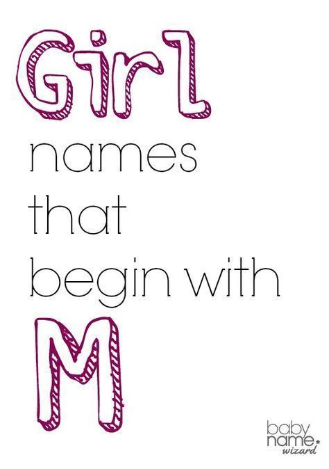 M Names For A Girl, M Baby Names, M Girl Names, Names Starting With M, M Baby Girl Names, One Syllable Girl Names, Sibling Names