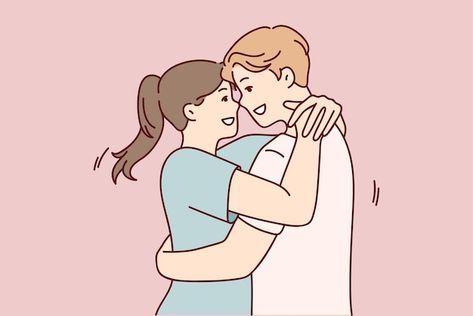 Hug Pose, Couple Vector, Civil Law, Woman In Love, Procreate Ipad, Drawing Lessons, Husband Wife, Vector Photo, Future Husband