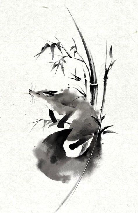 Sumi E Tattoo, Sumi E Art, Chinese Painting Tattoo, Ink Painting Ideas, Japanese Ink Art, Minimal Tattoo Designs, Minimal Tattoo Ideas, Japanese Ink Painting, Sumi E Painting