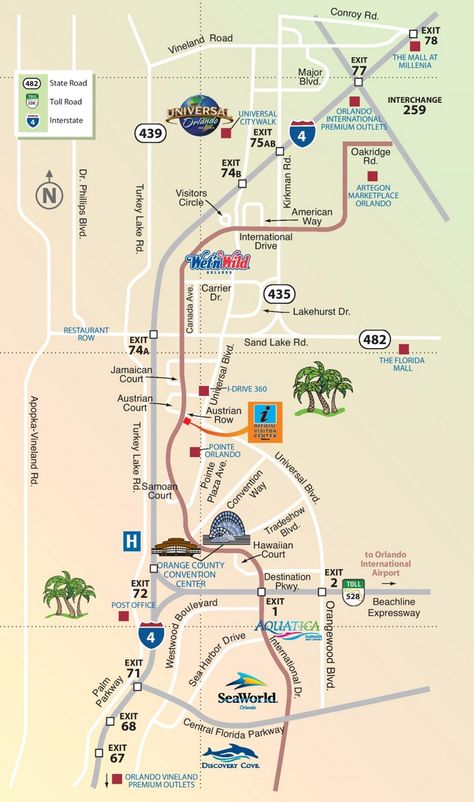 Orlando International Drive area map Orlando Florida International Drive, Orlando International Drive, Florida Honeymoon, Orlando Map, Orlando Florida Vacation, International Drive Orlando, Orlando Trip, Florida Holiday, Disney Florida