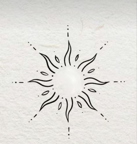 Sun Tattoo Medium, Sun Tattoo Geometric, Christian Sun Tattoo, Small Sun Tattoo Ideas, Sun Tattoo On Wrist, Star Sun Tattoo, Sun Minimalist Tattoo, Sun And Water Tattoo, Minimalistic Sun Tattoo