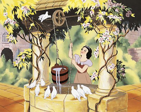 make a brc using Ohm wishing well, TB apple and these colors? Walt Disney Studio, Snow White 1937, Sette Nani, Snow White Birthday, Animation Disney, 동화 삽화, Snow White Disney, Images Disney, Party Crafts