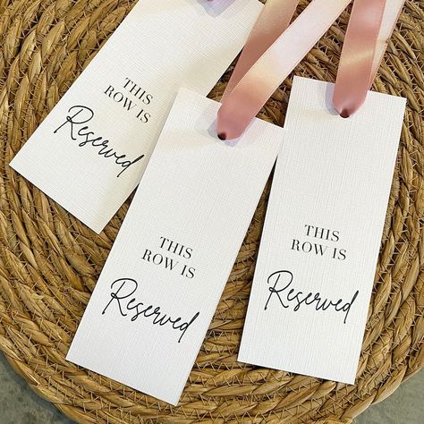 Row Reserved Sign Wedding, Reserved Row Wedding Sign, Wedding Reserved Seating Signs, Ceremony Seating Ideas, Reserved Seating Wedding, Reserved Sign Wedding, Reserved Wedding Signs, Carton Texture, Event Stationery