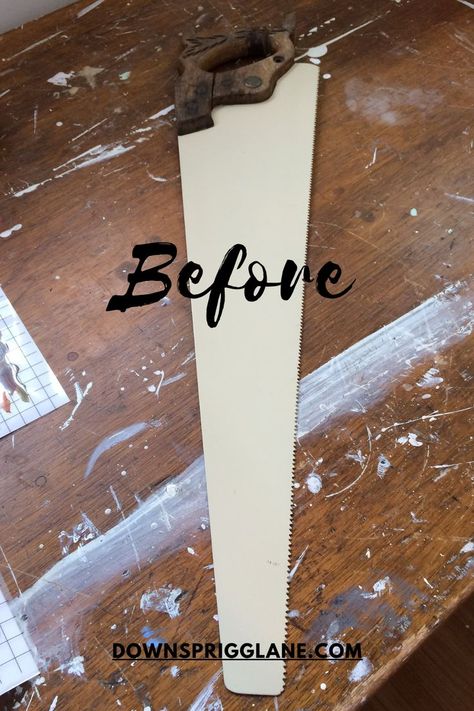 Have an old saw? Repurpose it! Repurpose Old Hand Saws, Old Hand Saws Repurposed, Repurposed Saw Blades Ideas, Vintage Saw Ideas, Saw Crafts Ideas, Repurposed Hand Saw, Hand Saws Decor Rustic, Hand Saw Decor Diy Projects, Painting On Old Hand Saws