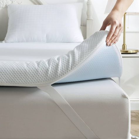 QUINEEHOM Mattress Topper Queen 2 Inch, Cooling Foam Mattress Topper with Gel Infused, Egg Crate Bed Topper with Removable Cover, Certipur-Us Certified : Amazon.ca: Home Bed Topper, Crate Bed, Egg Crates, Sewing Furniture, Foam Mattress Topper, Mattress Pads, Home Goods Decor, Mattress Topper, Floor Care