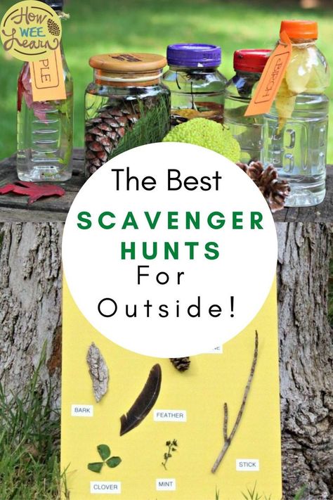 Backyard Wood Projects, Wood Projects Easy, Fall Scavenger Hunt, Scavenger Hunt List, Treasure Hunt For Kids, Outdoor Learning Activities, Nature Hunt, Scavenger Hunt Birthday, Treasure Hunt Clues