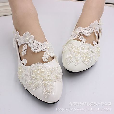 Bridesmaid Flats, Glitter Wedding Shoes, Wedding Shoes Low Heel, Pearl Lace, Bridal Flats, Wedding Shoes Lace, Wedding Pumps, Lace Flats, Wedding Shoes Flats