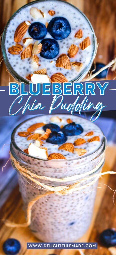 EASY Blueberry Chia Pudding | Delightful E Made Blueberry Chia Seed Pudding, Blueberry Chia Pudding, Vanilla Chia Pudding, Chia Seed Recipes Pudding, Chia Seed Recipes, Chia Pudding Recipes, Healthy Blueberry, Chocolate Smoothie, Chia Seed Pudding