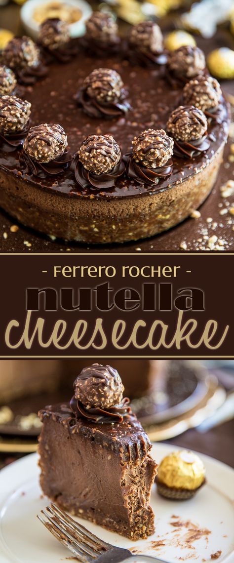 Nutella Cheesecake, Cranberry Muffins, Torte Cupcake, Nutella Recipes, Food Board, Sweet 15, Ferrero Rocher, Chocolate Cheesecake, Savoury Cake