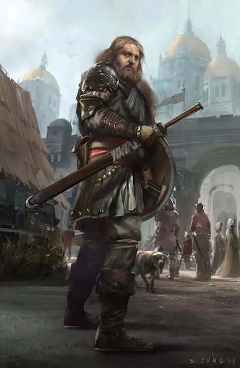 Fighter D&D Character Dump - fantasy post - Imgur Wanderer Fantasy Art, Warrior Rpg, Heroic Fantasy, Fantasy Portraits, Fantasy Setting, Fantasy Male, Rpg Characters, Wow Art, Urban City