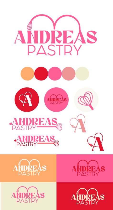 Pastry Branding Design, Bakery Logo Design Ideas Creative, Dessert Branding, Graffiti Logo Design, Visual Identity Design Branding, Pastry Logo, Canva Marketing, Dessert Logo, Sweet Logo