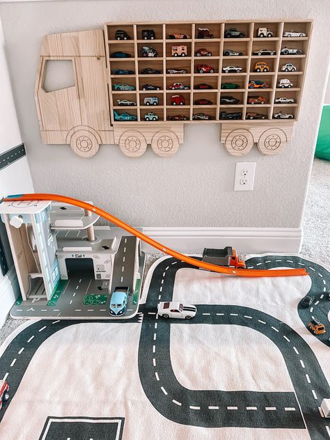 Shop Play Car Garage and other curated products on LTK, the easiest way to shop everything from your favorite creators. Toddler Race Car Room, Car Playroom, Car Toddler Room, Kids Car Garage, Boys Car Bedroom, Boy Car Room, Kids Garage, Toy Car Display, Truck Bedroom