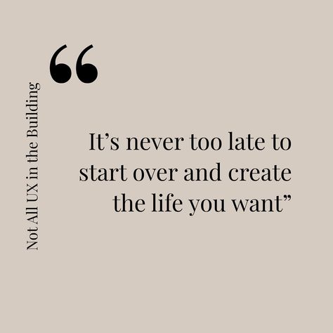 Feeling stuck in your current career? Remember, it’s never too late to start over. ✨ Whether you’re considering a shift into UX design or any other field, your past experiences have prepared you more than you know. Every skill, every challenge, every success has shaped you into who you are today. You have what it takes to create the life you want! 💬 What’s one thing you wish you knew when you first started your career? Share your thoughts in the comments! 😊 Follow me for more inspiration... Never Too Late To Start, Feeling Stuck, Never Too Late, What It Takes, Design Quotes, Ux Design, Too Late, To Start, Follow Me