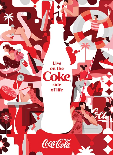 Coca Cola Illustration, Coca Cola Poster, Bursa Turkey, Coca Cola Ad, Jewelry Store Design, Advertising Illustration, Illustration Art Design, Creative Ads, Ads Creative