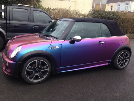 Mini Cooper Custom Paint, Purple Mini Cooper, Mini Cooper Wallpaper, Mini Cooper S Convertible, Mini Cooper Models, Mini Cooper Custom, Cooper Car, Mini Cooper Convertible, Mini Copper